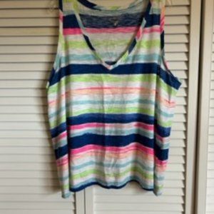 LILLY PULITZER STRIPED SLEEVELESS TOP